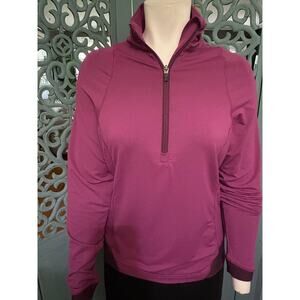 4 Element-Peter Millar Wicking 1/4 Zip Pullover-Purple-Water-Wind-Hot-Cold-50+-L